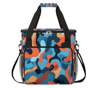 cfpolar Bolsa de transporte para cafetera, bolsa de almacenamiento de viaje compatible con K-Mini y K-Mini Plus, funda portátil de una sola porción para cápsulas K-Cup, camuflaje colorido