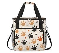 cfpolar Bolsa de transporte para cafetera, bolsa de almacenamiento de viaje para máquina de café, compatible con K-Mini y K-Mini Plus, funda portátil de una sola porción para cápsulas K-Cup, patrón de