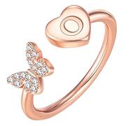 cfpqv Anfangsbuchstabe Alphabet Ringe AZ Silber und Gold verstellbarer Fingerring für Frauen Mädchen Schmuck Ringe 2 Set mit Gravur, talla única, acero, Sin piedras preciosas