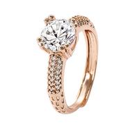 cfpqv Anillo completo de corazón a corazón con apertura ajustable, joyería simple de mano estilo japonés, anillo de pareja, anillos de escalada, talla única, Metal, Sin piedras preciosas