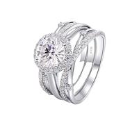 cfpqv Anillo de boda multicapa de cuatro garras para amantes de la servilleta, F, Otro, Sin piedras preciosas