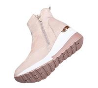 cfpqv Botas con plataforma para mujer, botas cortas, botas de mujer, botas de tacón bajo, botas de invierno, botas de invierno, botas de motocicleta, botas de motorista, botas de otoño, botas de