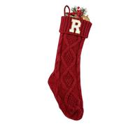 cfpqv Christmas Stockings Large Plush Faux Xmas Stocking with Golden Snowflake for Family Holiday Xmas Personalized Decorations Wand Macetero Metal Negro (R, One Size)
