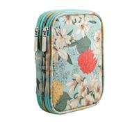 cfpqv Crochet Hooks Case Empty Zipper Bags Portable Travel Crochet Storage Bag Organizer with Pocket and Crochet Holder Slots for Carrying Various Crochets Needles Tonset (GN2, One Size)
