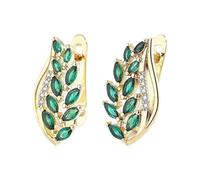 cfpqv Earring Hoop Stud Drop & Dangle Women Faux Multicolor Cubic Zirconia Ear Stud Earrings Jewelry for Women Teen Girls Birthday Christmas Friends Gift Black Stone Ohrringe, talla única, Aleación de