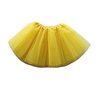 cfpqv Falda de medio cuerpo para niña, de malla, para niños, falda de ballet para verano, falda de medio cuerpo, princesa francesa, ropa infantil, historia de Adviento, amarillo, 2-8 años
