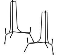 cfpqv Juego de 2 soportes antideslizantes mejorados para exhibición de 8 paneles, soporte para marcos de fotos, caballete negro para cubiertos decorativos fotográficos (negro, B)