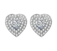 cfpqv Señora dulce temperamento pendientes llenos de pendientes en forma de corazón moda felicidad en forma de corazón aretes ene pendientes de araña, talla única, Cobre, Sin piedra preciosa
