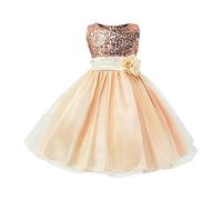 cfpqv Vestido de lentejuelas floral para niñas, cumpleaños, dama de honor, desfile, encaje formal, vestidos largos, joyas de acero inoxidable, conjunto de mujer, amarillo, 4-5 años