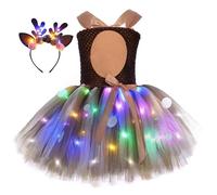 cfpqv Vestido de Navidad sin mangas para niña, vestido casual de verano, falda blanca de vacaciones faldas niñas 146, b, 5-6 años