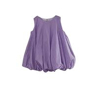 cfpqv Vestido de niña con botones florales, sin mangas, informal, vestido de verano, vestido de vacaciones, falda blanca de princesa Adviento, morado, 7-8 años