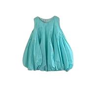 cfpqv Vestido de niña con botones florales, sin mangas, informal, vestido de verano, vestido de vacaciones, falda blanca de princesa Adviento, verde, 4-5 años