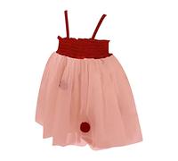 cfpqv Vestido de verano casual sin mangas para niñas, vestido de princesa de vacaciones blanco para 3 a 8 calendarios de Adviento para niñas 10, rojo, 3-4 años