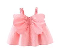 cfpqv Vestido de verano para niña con alas de mariposa 3D con estampado de alas de mariposa para casual de 6 m a 3 princesas, Rosa., 2-3 años