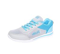 cfpqv Zapatillas de correr para mujer, para gimnasio, fitness, correr, transpirables, de malla, para caminar, para exteriores, con cordones, para el tiempo libre, A0134cielo azul, 38 EU