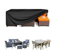 CFRJDJ Funda Mesa Jardin Impermeable 93x68x66cm Varios tamaños 600D Rectangular Cubre Mueble Jardin Funda Impermeable Anti-UV Resitente al Polvo para Muebles de Exterior sillas mesas
