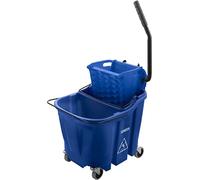 CFS OmniFit 35 QT Cubo de fregona Combo: Escurridor de Prensa Lateral e Inserto de Agua Sucia - Azul