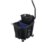 CFS OmniFit 35 QT Mop Bucket Combo: Escurridor de Prensa Lateral e Inserto de Agua Sucia - Negro