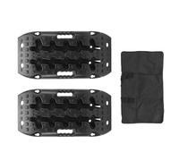 CFTGIW 1 par de Tablas de Tracción Fuera de Carretera Pistas de Recuperación Cortas Negras Mini Almohadillas de Tracción de Nieve de de Barro para Vehículos con Bolsa de Almacenamiento