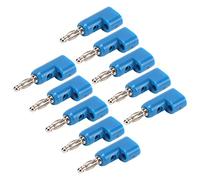 CFTGIW 10 Conectores Banana Apilables de 4 Mm, Conectores Banana sin Soldadura para Accesorios de Seguridad, Material ABS Verde, Rustpro, Conector de 4 Mm, Conector Apilable (Blue)