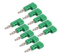 CFTGIW 10 Conectores Banana Apilables de 4 Mm, Conectores Banana sin Soldadura para Accesorios de Seguridad, Material ABS Verde, Rustpro, Conector de 4 Mm, Conector Apilable (Green)
