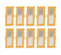 CFTGIW 10 Piezas DE Espejo en Miniatura para Casa DE Muñecas, Espejo con Marco Europeo, Mini Accesorio para Muebles para Casa DE Muñecas a Escala 1/12 1/6, Oro y para y con Exquisita Mano DE Obra