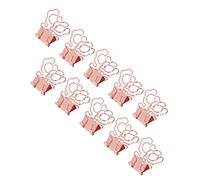 CFTGIW 100 Clips para Carpetas de Papel, Lindas Abrazaderas Pequeñas Portátiles de Metal para Carpetas para el Hogar, Escuela, Oficina, Flor de Oro Rosa que Tienen una Forma Muy Linda para Usar,