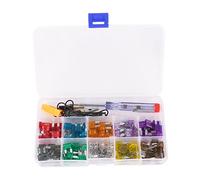 CFTGIW 100 Piezas Mini Kit de Fusibles para Automóvil Codificados por Colores para Fusibles de Diez Amperios con Clamp/Holder de Cocodrilo Probador Eléctrico Pinza Extractor de de Sobrecarga Corta