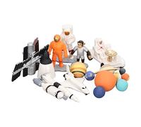CFTGIW 19 Piezas de Juguetes de Modelo Espacial, Avión Aeroespacial, Satélite, Rover Lunar, Astronauta, 9 Planetas, Serie de Modelos Espaciales para Niños Space 1 1 Aerospaceplane Set Esta Serie de