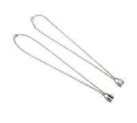 CFTGIW 2 Collares con Candado de 50 Cm, Collar de Cadena con Candado Personalizado de Acero Inoxidable Antialérgico para Mujeres, Duradero, No Resistente, Material Acero Inoxidable del Collar de
