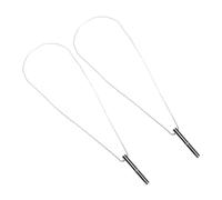 CFTGIW 2 Collares para Aliviar la Ansiedad y el Estrés de Acero Inoxidable, Dispositivo de Ejercicio de Respiración Consciente, Colgante de Silbato para Meditación, Relajación, Efectos Calmantes que