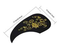 CFTGIW 2 Pegatinas con Forma de Golpeador para Guitarra Acústica de una Firma Calificada de EE. UU. PickguardAcoustic Guitar Pick GuardPVC Pick GuardVine Pattern PickguardGuitarra (vid de flor dorada)