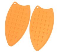CFTGIW 2 Piezas de Silicona de Descanso Hierro con Almohadilla Calor Impacto Hierro para Planchas Planchas. Silicona REST Padheat Mat Mathot Mathot para Planchar el Descanso Padmultipurpose (ORANGE)