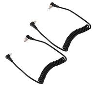 CFTGIW 2pcs Camera Flash Synch Cord PC Cable de Cable de Resorte Macho a Macho para Video de Estudio Sync Sync Cablecamera Flash Synch PC Cordmale a Male Cordcamera
