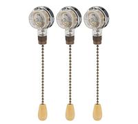 CFTGIW 3 Piezas Interruptor de Lámpara de Ventilador de Techo Reemplazo a Prueba de Herrumbre Interruptor de Cadena de Tracción de Luz de Techo 250 V 125 V el Dispositivo de Apertura Suave de la