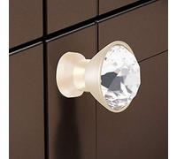 CFTGIW 4 Piezas de 30 Mm Perillas de Gabinete Perillas de Cajón de Armario de un Orificio Tiradores Habitación Maravillosa la Perilla Perilla del Gabinete de Cristal del Cajón Manija del Manija del