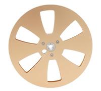 CFTGIW /4 Pulgadas Celete Vacío Reel Aleación de Aluminio de 7 Pulgadas Carrete de Sonido de Sonido de Carrete Abierto con 3 Orificios para Jugadores de a Gold Grey Grey Reel Diseil Use Vacá Cinta