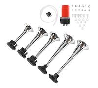 CFTGIW 5 Piezas de Bocina de Automóvil con Música de 5 Puntos de Jazz 130dB 12V para Camiones Boats de Autobuses Car Hornmusical Trompetcar Speaker5 -Tube Música Hornloud Horncar Music Horn