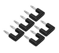 CFTGIW 5 Uds J.20004 Conector Banana Doble Espaciado 19mm Cobre Niquelado Conector Banana de Doble PuntaNegro la Funda del Cuerpo Níquel que Es MATERIAL de Alta Calidad del Enchufe Aislado Dual