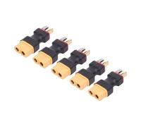 CFTGIW 5PCS XT60 a T Conector de Clavija Batería a Cargador ESC Adaptador de Conversión de Puerto Macho para Automóvil RC un Enchufe de Batería Ser XT60 RC T a Adaptador Este Es su de Enchufe a
