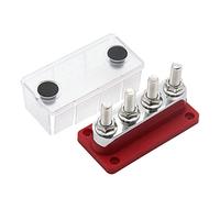 CFTGIW 600A Bloque de Bloque de Distribución de Potencia 4 X 3/8 Postes 48V DC Box Box 600A de Distribución de Potencia BUSPower Bar4 X 3/8 48V DC BUTBAR BOXBUSBAR (rojo)