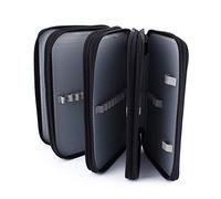 CFTGIW 72 Inserción de Gran Capacidad, Estuche para Lápices Multicapa, Estuche para Cosméticos, Negro con Asa para Llevarte para un Tiempo Duradero, para Lápices Portátil de Gran Capacidad