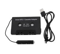 CFTGIW Adaptador de Cassette Bluetooth DC5V BT5.1, Cinta de Cassette Inalámbrica Universal a Adaptador Auxiliar para Coches y Camiones con Reproductor de Cassette