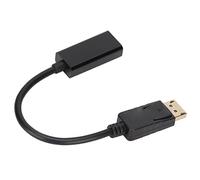 CFTGIW Adaptador de Interfaz Multimedia a HD Cable Convertidor DisplayPort Macho a Hembra Chapado en Oro para Monitor de TV Tarjeta 4Kx2K Cuya Interfaz Cable de TV HD Multiusos (1080P Negro)