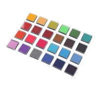 CFTGIW Almohadilla de Tinta 24 Colores Lavable Amplias Aplicaciones Almohadilla de Tinta para Sellos para Niños para Manualidades DIY Fabricación de Tarjetas Los Niños Crean y Se Pueden Lavar 24