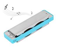 CFTGIW Armónica de 10 Hoyos Blues Ab Key Harp Instrumento Musical de Viento Práctica para Principiantes - 20D Rendimiento Blanco La Armónica de 10 Hoyos Hecha Blues Ab Key HarmonicaMusical (BLUE)
