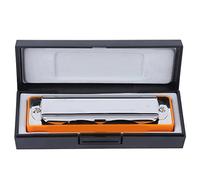 CFTGIW Armónica de 10 Hoyos Blues Ab Key Harp Instrumento Musical de Viento Práctica para Principiantes - 20D Rendimiento Blanco La Armónica de 10 Hoyos Hecha Blues Ab Key HarmonicaMusical (ORANGE)