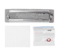 CFTGIW Armónica de 10 Hoyos Blues Ab Key Harp Instrumento Musical de Viento Práctica para Principiantes - 20D Rendimiento Blanco La Armónica de 10 Hoyos Hecha Blues Ab Key HarmonicaMusical (WHITE)