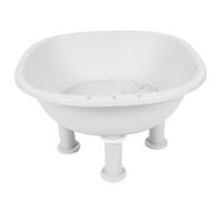 CFTGIW Asiento de Baño de Asiento para el Cuidado Posparto Hemorroides Antideslizante Tazón Más Profundo Salida de Drenaje Sellada Orificio para Colgar Bañera de Pie Blanco y Diseño Anti que (WHITE)