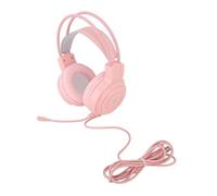 CFTGIW Auriculares para Juegos Iluminación RGB Sonido Envolvente de 7.1 Canales USB y Conector Dual de 3,5 Mm Auriculares para Juegos con Cable para PC Consola Computadora Portátil Rosa Unidad de 50
